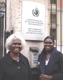 Kathy Guthadjaka with her granddaughter, Gurang Gurang