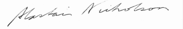 Signature Alistair Nicholson